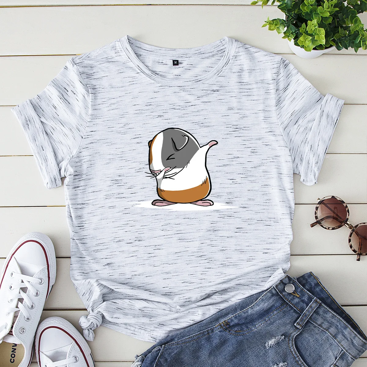 

Women Cat Tee Shirt Summer Harajuku Cute Cartoon Basic Tees Tops Short Sleeves Funny Print T-shirt Femme
