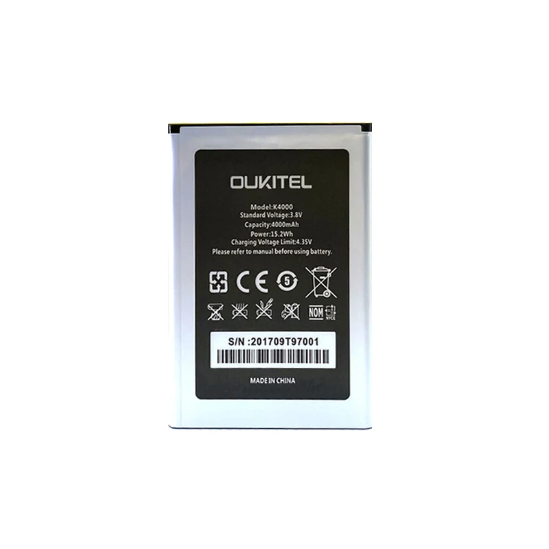 Аккумулятор 4000 мАч для мобильного телефона Oukitel K4000 / 2000 C4 C5 3000 C8 | Мобильные