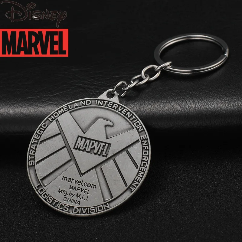 Disney Marvel Avengers S.H.I.E.L.D. Car Keychain Cute Cartoon Pendant Car Keychain Ornament