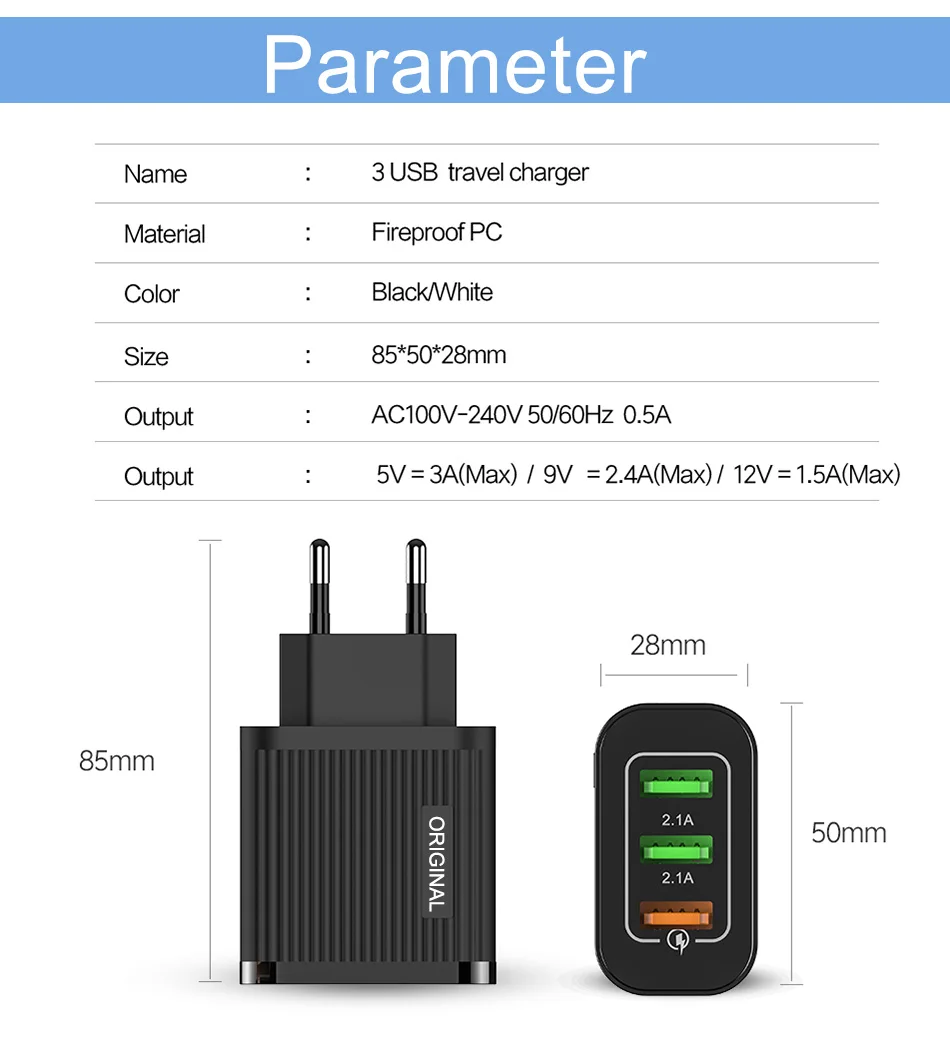 QC3.0 Быстрая зарядка 3,0 4,0 Быстрая зарядка USB зарядка для iPhone samsung Xiaomi huawei мобильный телефон зарядное устройство Планшет настенный адаптер