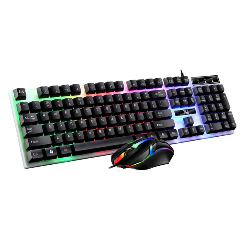 

Gaming keyboard and Mouse USB Wired LED Backlit Gamer Keyboard 104 Keys Mechanical Feeling Keyboard Gamer Kit