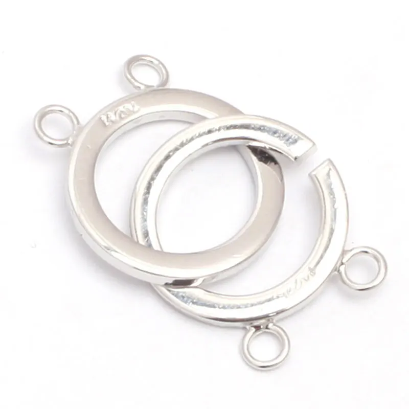 14K позолоченная застежка 12 мм 16 мм DIY Neckalce DIY Ювелирные изделия одна штука для продажи оптом - Цвет: 16mm white 2 strand