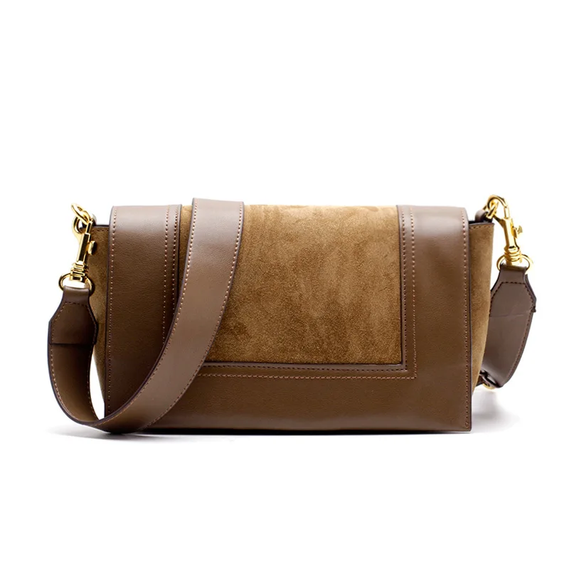 

2020 new wide shoulder strap frosted small square bag hit color female bag messenger bag shoulder bag