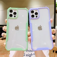 shockproof armor soft phone case for iphone 12 pro max case luxury clear cover for iphone 6s 7 8 plus 11 xs max xr for men women