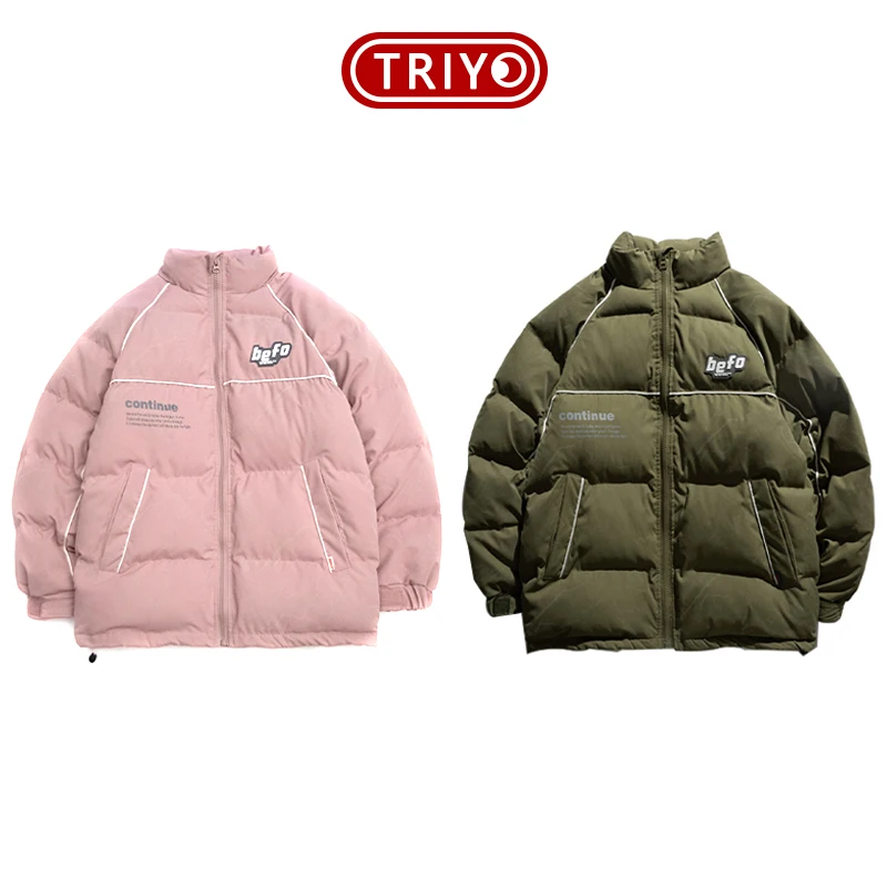 

Зимняя мужская и женская пуховая куртка TRIYO 2021, пальто на молнии, женские парки, пуховая куртка, розовая, зеленая модная стеганая теплая курт...