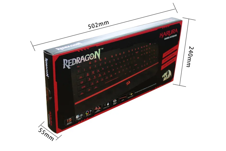 Ультратонкий для Redragon K502 RGB игровая клавиатура RGB светодиодный Подсветка 104 клавиша Бесшумная клавиатура с подставкой для запястья для ПК игры