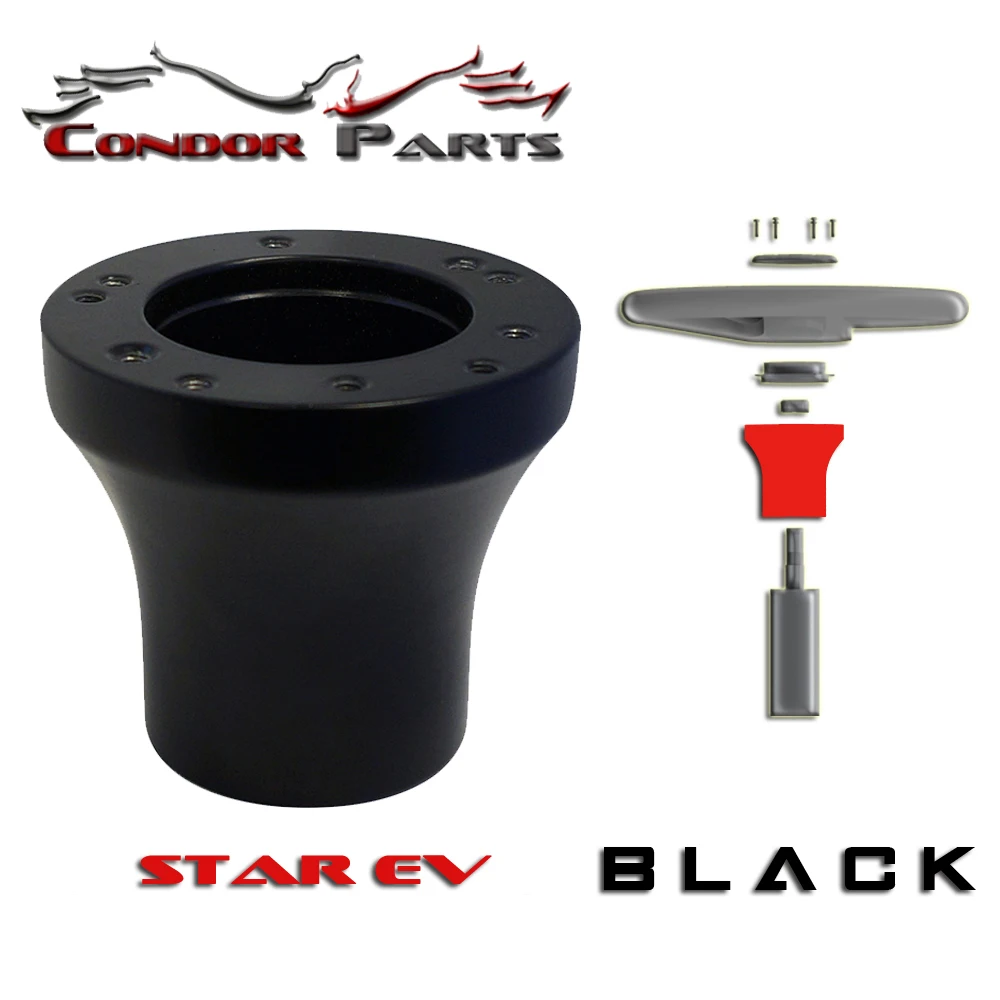 

Condor Parts - Golf Cart Steering Wheel Adapter For Star Car - Black