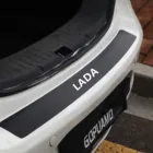 Наклейки на задний бампер автомобиля для LADA Vesta XRAY, защитная пленка из углеродного волокна для всех серий, защитная накладка на багажник автомобиля, аксессуары