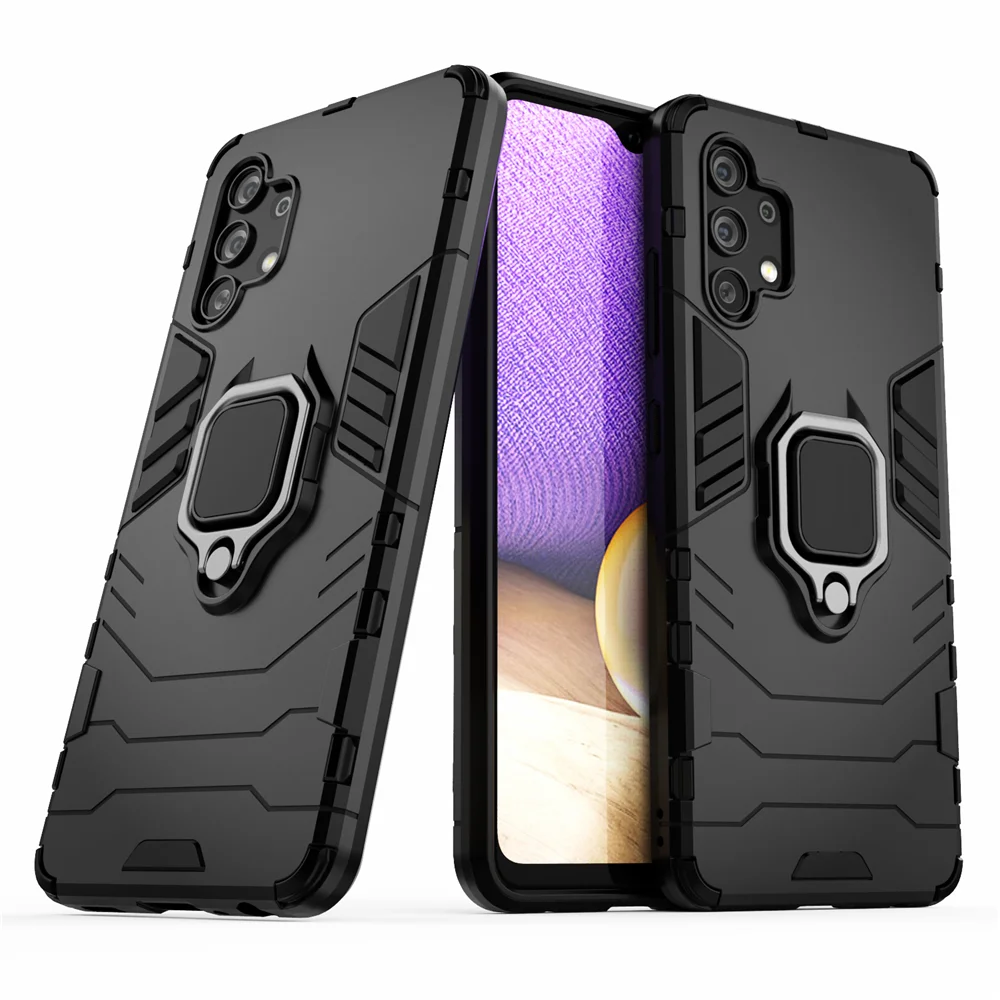 

for Samsung Galaxy A32 4G SM-A325F A 32 6.4" Shockproof Cover For Samsung A32 4G Case Armor Ring Stand Holder Phone Back Cover