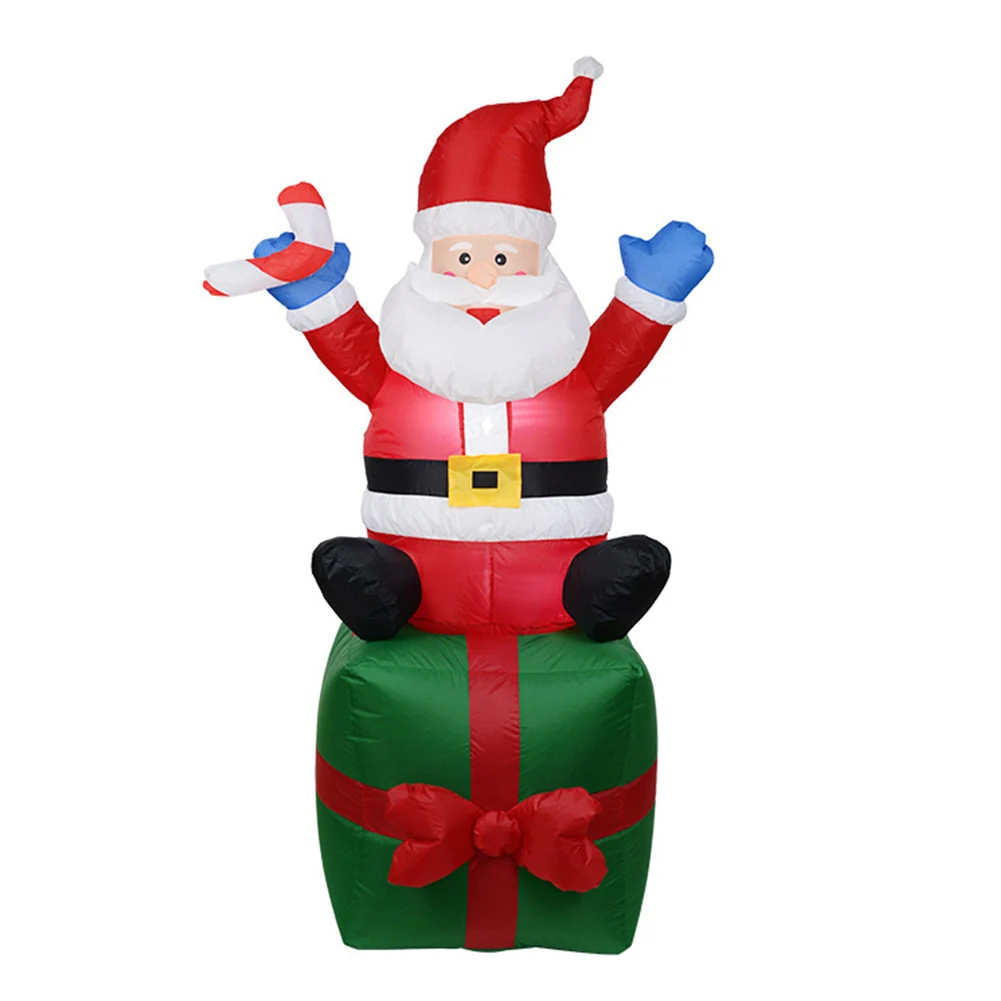 

LED Inflatable Toys Giant Santa Claus Mascot Christmas Halloween Party Accessories Garden Door Decoration KSI999
