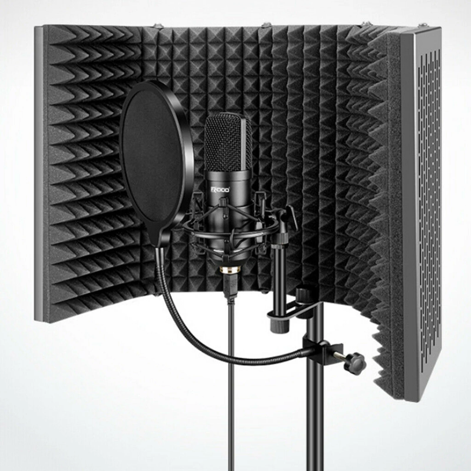 

Microphone Isolation Shield Studio Recording Shield Screen for Broadcasting