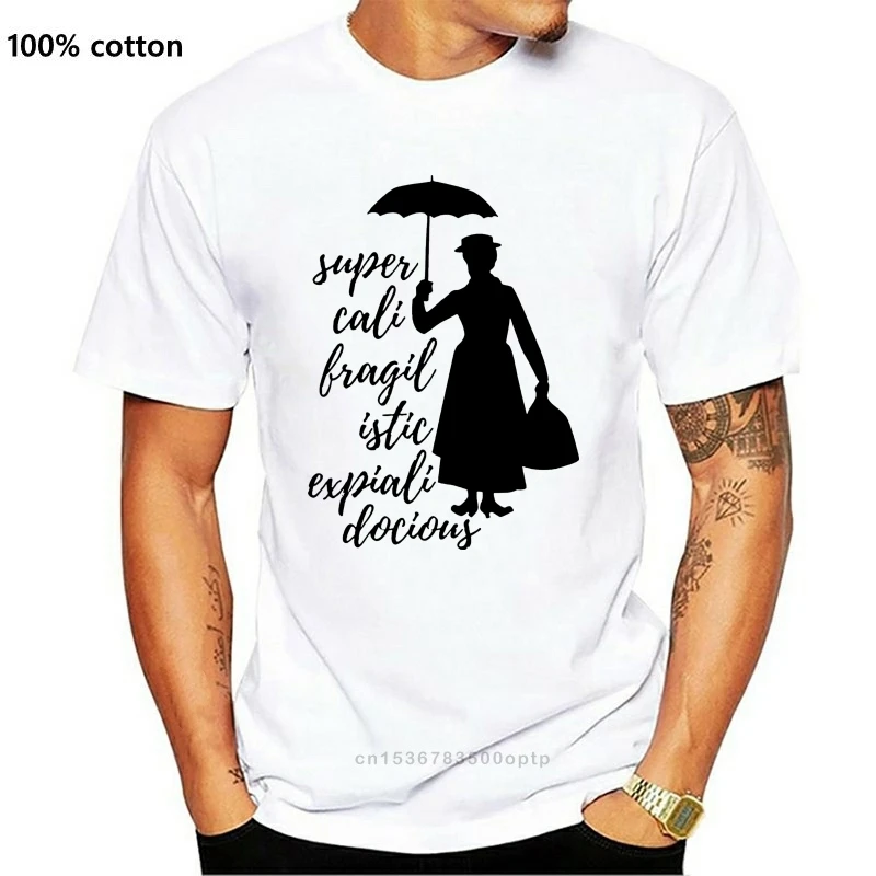 

New Mary Poppins T-Shirts Men Movie Nanny Julie Andrews Musicial Vintage Cotton Tees Short Sleeve T Shirts Gift Idea Clothing