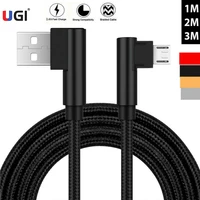 ugi 2020 new 2 4a fast charging cable type c cable usb c cable micro usb cable mobile phone cables tablet elbow 90%c2%b0 bend l shape