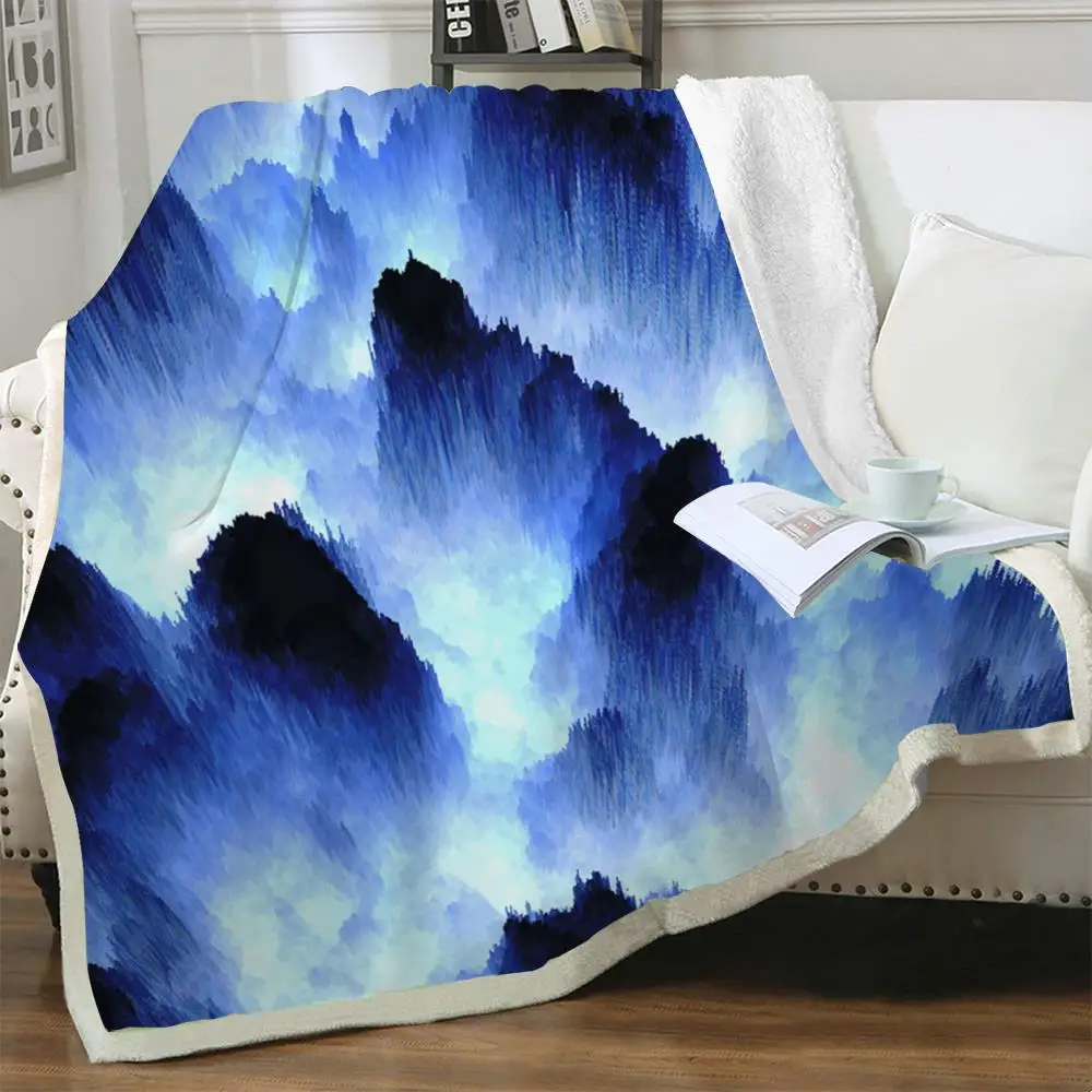 

NKNK абстрактное одеяло s Psychedelic 3D печать синее одеяло s для кровати Харадзюку покрывало для кровати одеяло Sherpa Новинка Высокое качество