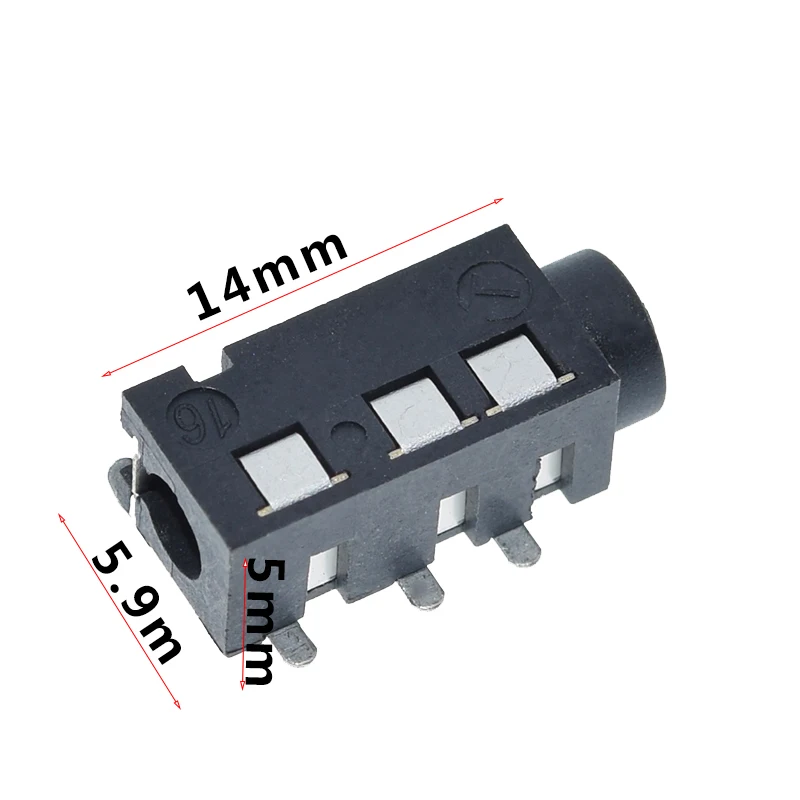10 шт. 3 5 для наушников аудиоразъем PJ-320D 4 pin SMD MP3 аксессуары PJ320D | Электронные
