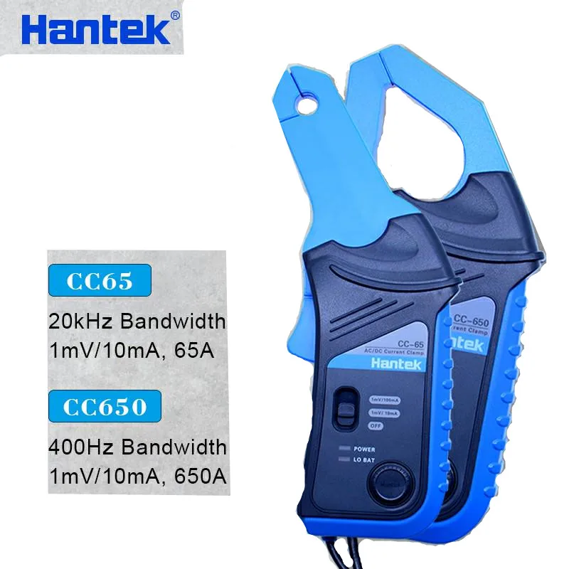 

Токоизмерительные клещи Hantek, пропускная способность CC-65, CC-650, 20 кГц/400 Гц, 1 мВ/10 мА, 65 а/650 а, с разъемом BNC