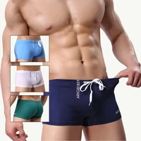 2021 new swimsuit mens swimming trunks boxer briefs swimming swim shorts trunks men swimwear pants summer sexy beach shorts