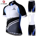 Комплект одежды X-Tiger Профессиональный для езды на велосипеде, летняя велосипедная одежда, 100% полиэстер, комплект для езды на горном велосипеде