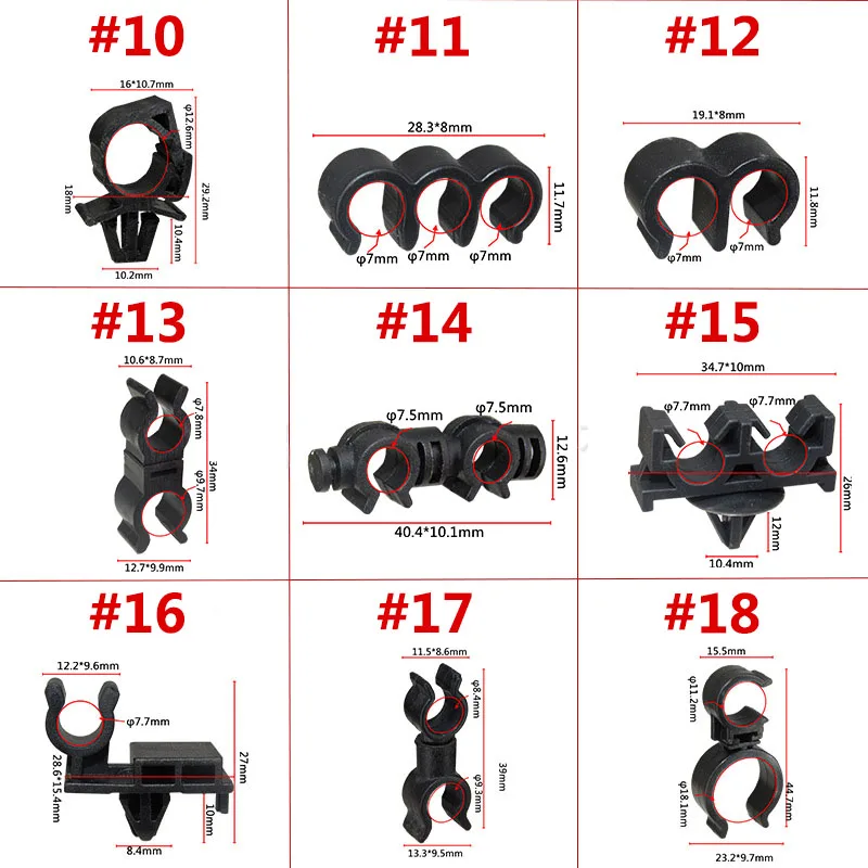 10 шт. автомобильные кабели зажим для воздушной трубки нейлоновый пластиковый