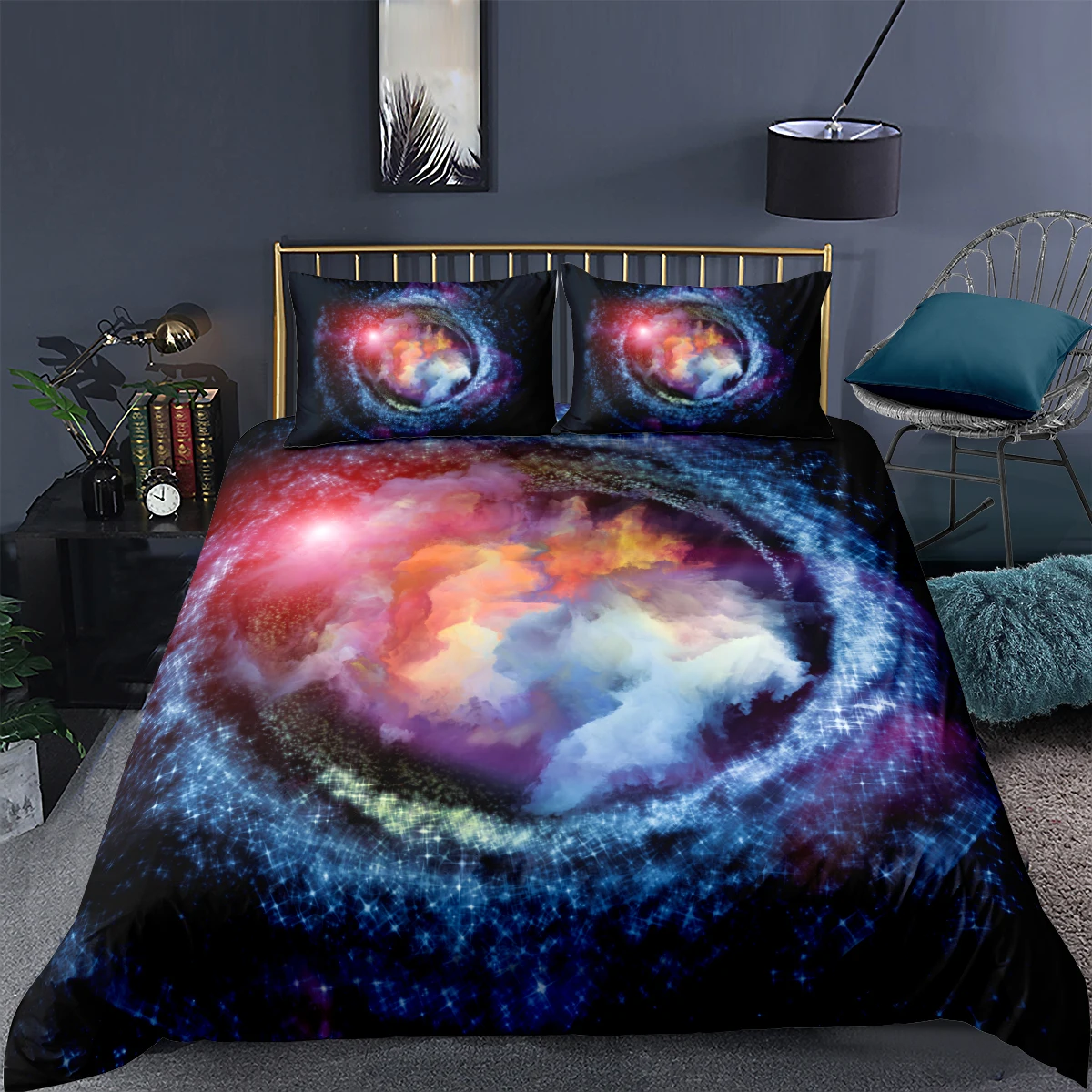 

Galaxy Planet Bedding Set High Quality Duvet Cover Twin/Full Queen/King Universe Comforter Bed Linens Microfiber Bedclothes