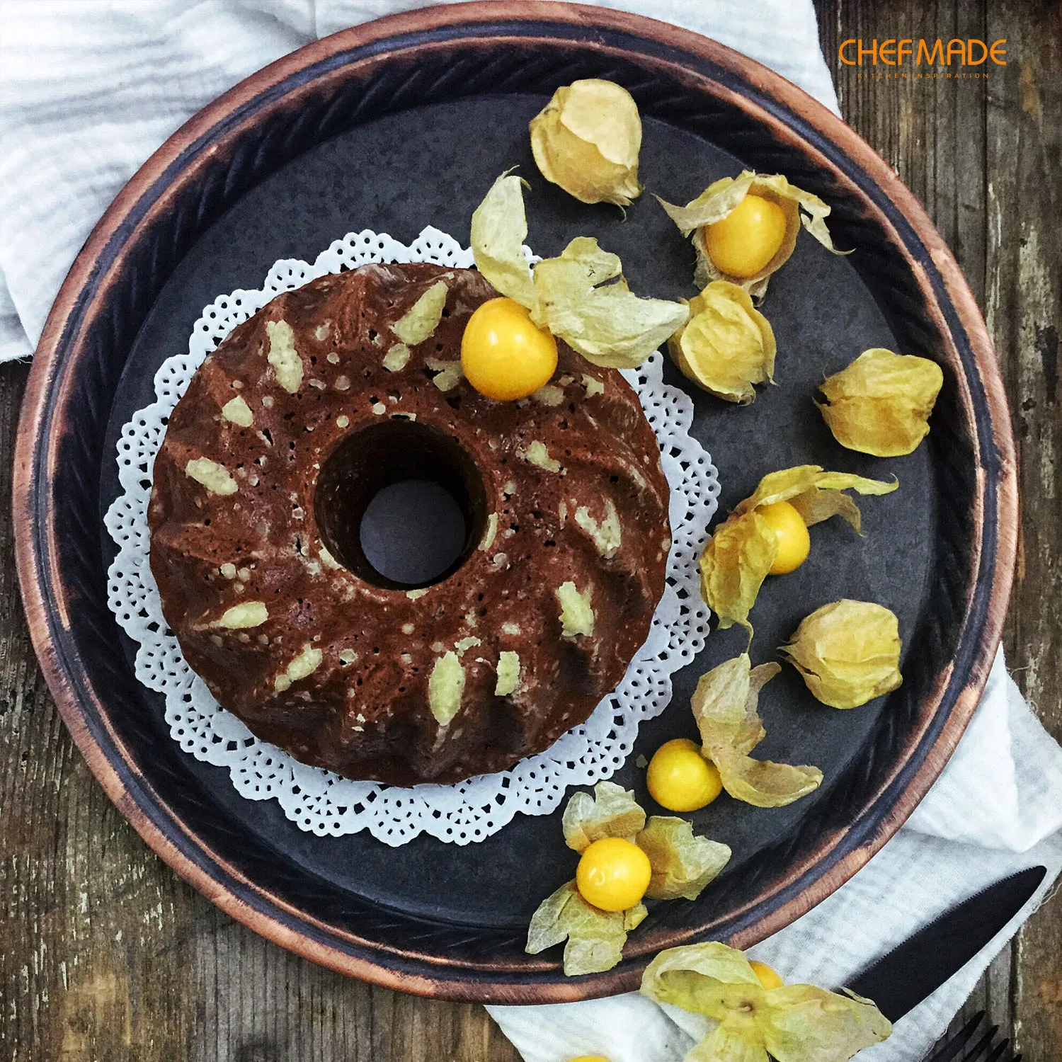 CHEFMADE 7-дюймовая форма для торта в комплекте антипригарная вихревая хлеба Kugelhopf FDA
