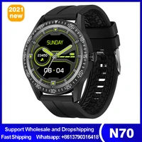 n70 2021 new smart watch round screen bluetooth call ip67 waterproof ecg fitness tracker men women watch business smartwatch