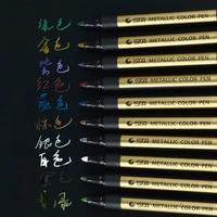 sta sta8151 metallic marker pen set ceramic decoration diy album black card graffiti water based pen