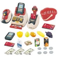 36pcs market shopping cash register credit card machine kids play house toys