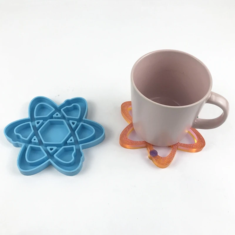 

LXAE Planet Coaster Epoxy Resin Mold Cup Pad Mat Silicone Mould DIY Crafts Home Decorations Casting Tools