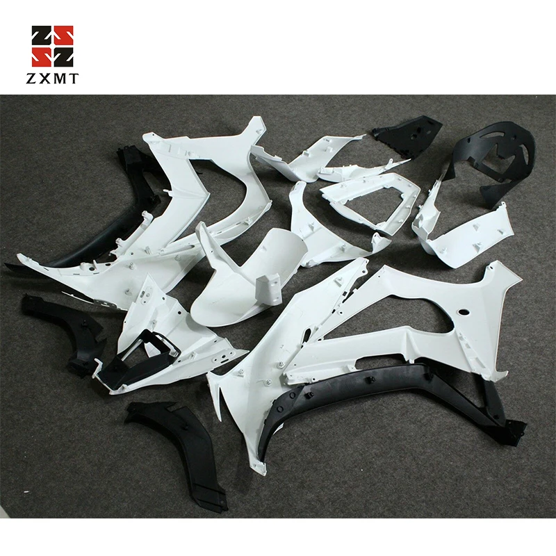 Полный комплект обтекателей ZXMOTO для Kawasaki ZX10R 2011 2015 10R 11 Неокрашенная белая ABS