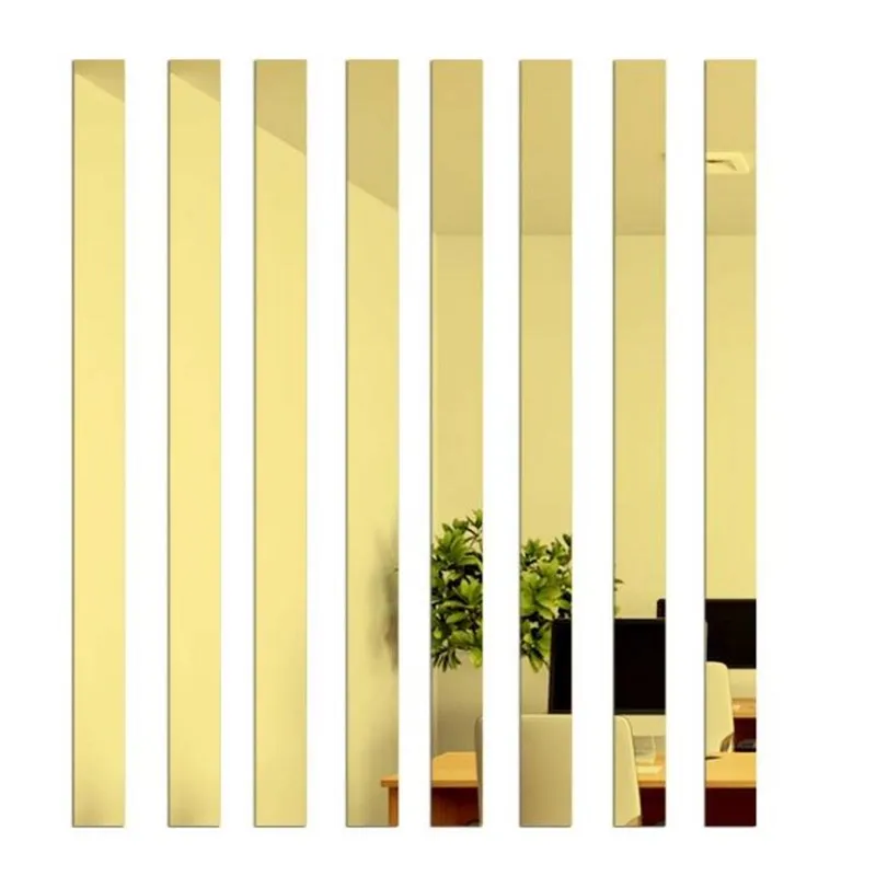 

30Pcs Waist Line Mirror Sticker 20*3CM/30*3CM/40*3CM DIY Acrylic Wall Stickers For Bedroom Living Room Wall Art Home Decoration
