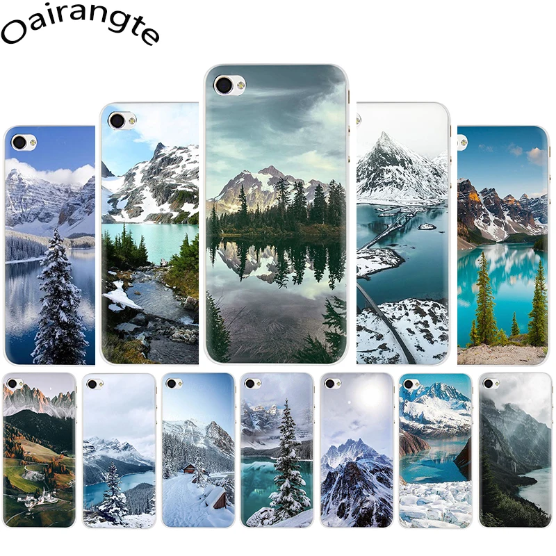 Жесткий чехол для телефона с изображением природного пейзажа озера снега гор iphone