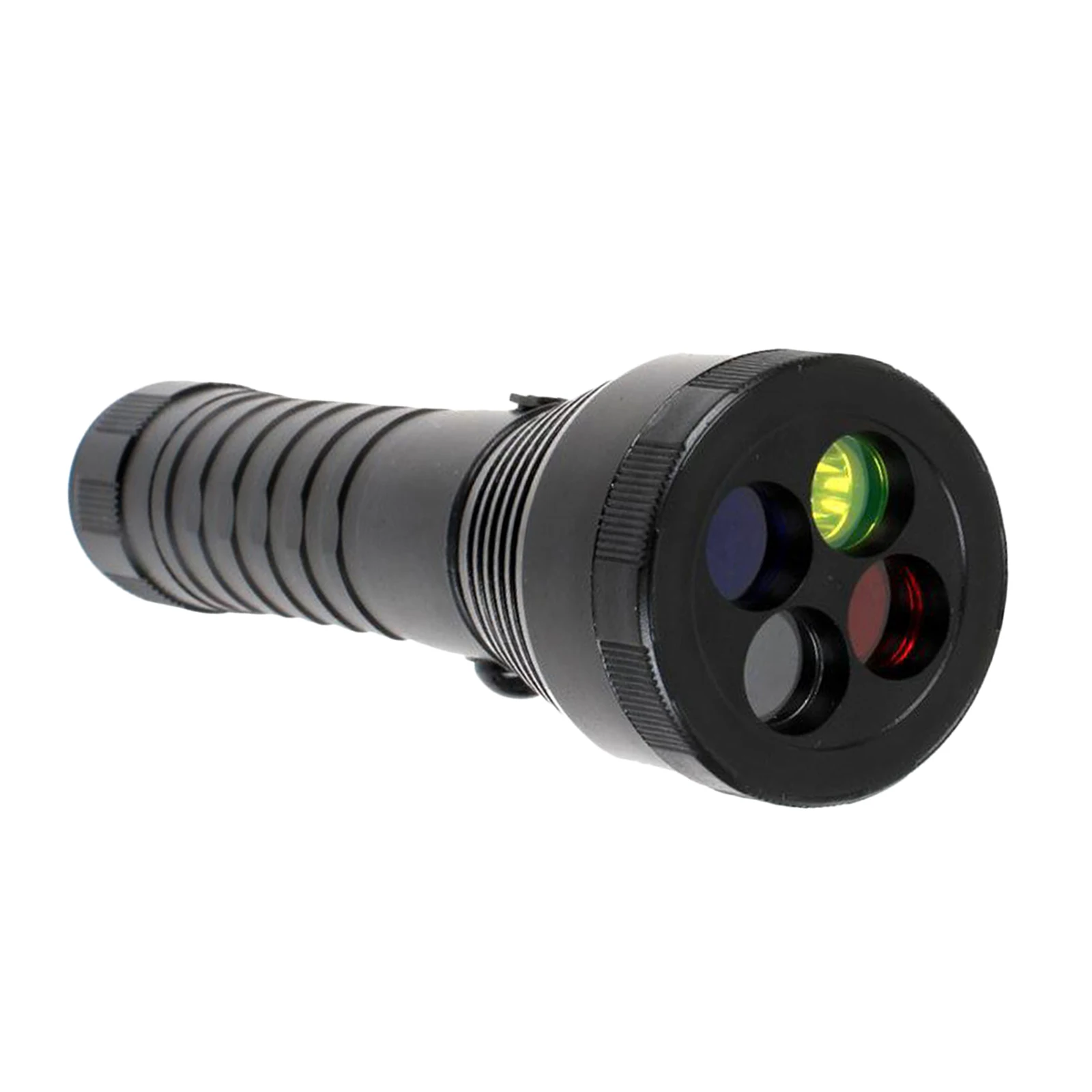 

LED Flashlight Signal Strobe Torch Lamp 4-Color Light AAA/18650 Rechargeable