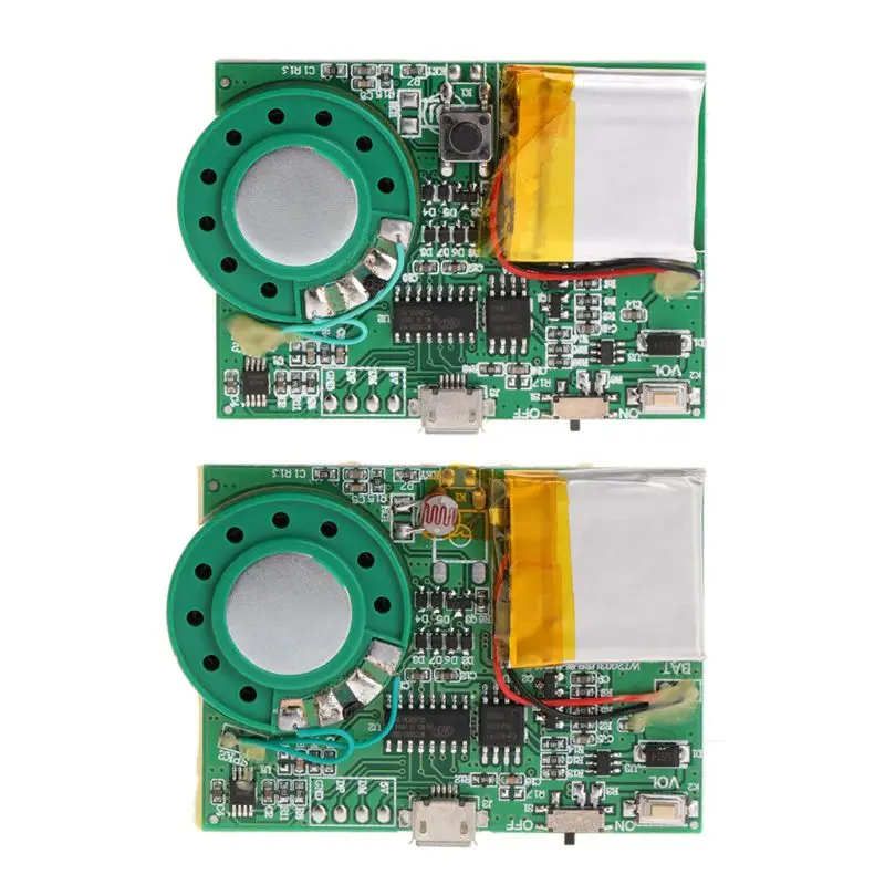 

Music Playing Board Greeting Card Voice Module Button/Light Induction Control T8WE