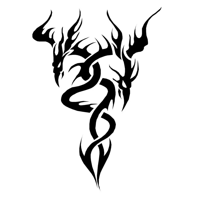 Автомобильная наклейка Дракон тату дизайн интересный ПВХ автомобиль форма