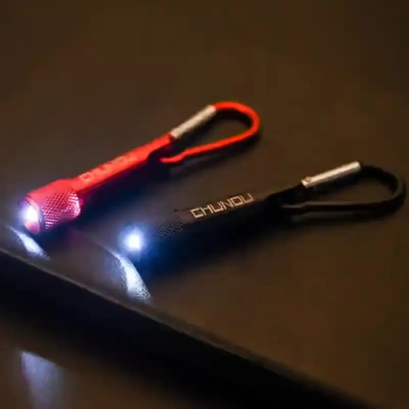 

New Metal Keychain Mini Flashlight Creative Carabiner Car Key Ring Bag Pendant Multifunctional Accessories Gifts for Friends