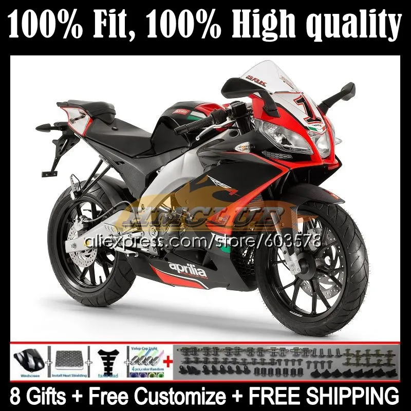 

Инъекция для Aprilia RS4 RSV1000R 112CL.35 RSV 1000 RSV1000 R RR 16 17 18 19 RSV-1000 2016 2017 2018 обтекатель крутой черный
