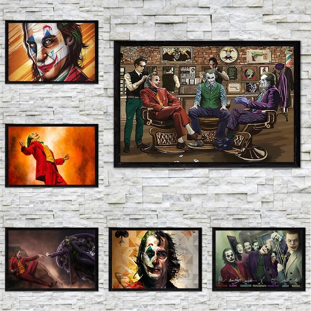 

Joker Movie Posters And Prints Joaquin Phoenix Play Poker Joker Picture On Canvas Wall Art Painting For Living Room Decoration