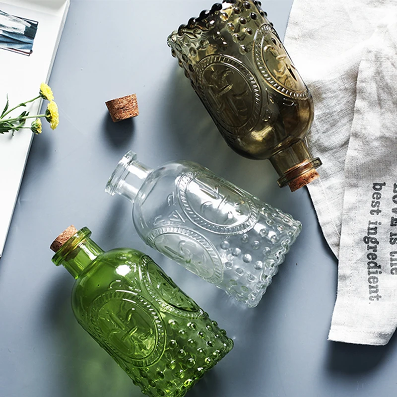 Ваза-цветок для гидропоники в стиле ретро трехмерная стеклянная бутылка эфирных