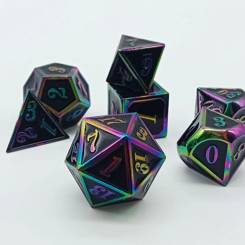 

DND role-playing game RPG MTG board game zinc alloy metal dice set D4 D6 D8 D10 D12 D20