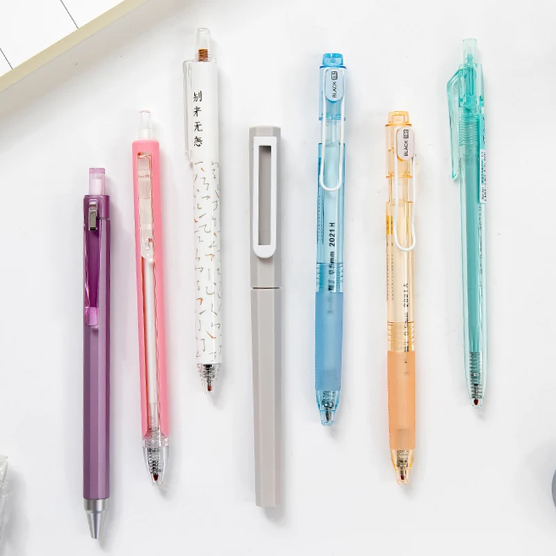 

6 шт./партия, гелевая ручка с черными гелевыми чернилами, 0,5 мм