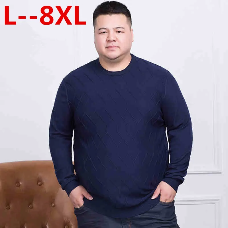 10XL 8XL 6XL 5XL свитер мужской Весенний новый пуловер Свободный крой тонкие мужские