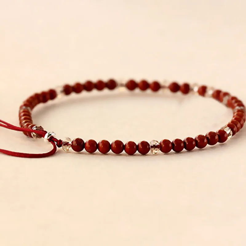 Натуральный винный камень: красный оникс браслеты с бусинами для женщин из