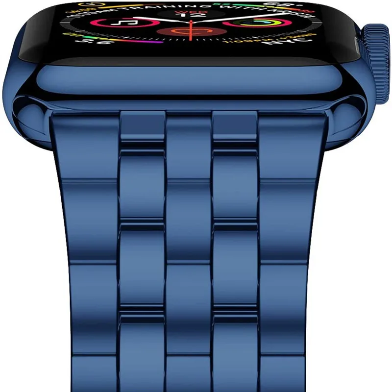 

Ремешок из нержавеющей стали для Apple Watch 6 Band SE 44 мм 40 мм, браслет для iWatch Series 5 4 Apple Watch 3 42 мм 38 мм, Модернизированная версия