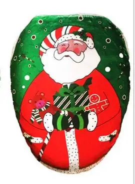 green snowman B Новогодний Декоративный Рождественский орнамент подарки Рождественские украшения для дома Санта Клаус крышка для унитаза - Цвет: green snowman B