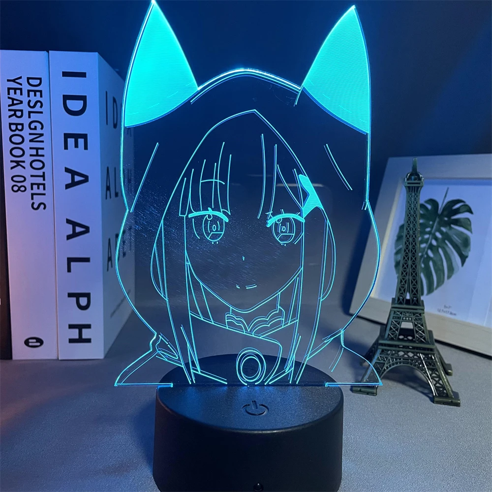 

3d Аниме лампа Emilia Re Zero ночник для детской спальни Декор светодиодный ночсветильник подарок на день рождения Waifu манга Re Zero светильник