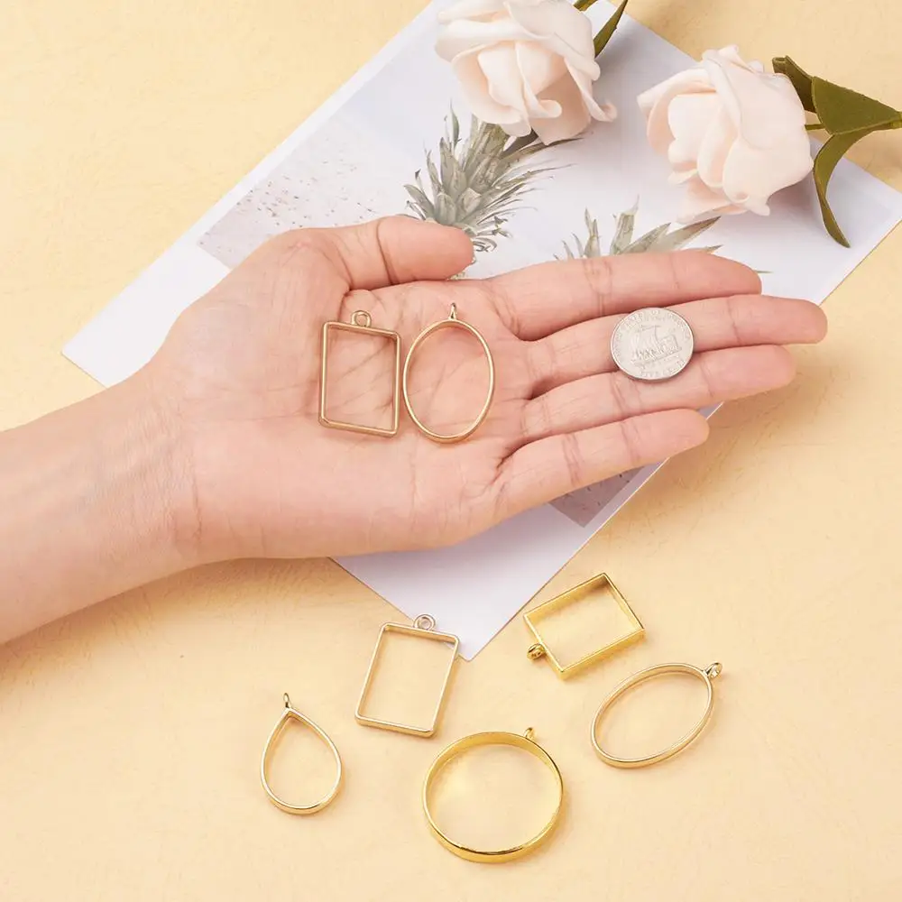 Сплав открытая спина ободок Большие Подвески для DIY эпоксидная смола