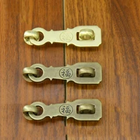 89mm wood door brass hasp furniture buckle cabinet lock antique chinese drawer bolt garden anti theft latch hardware part