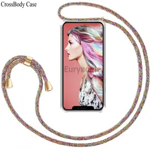 Crossbody Case For Oneplus 7 7t Pro 6 6T Lanyard Necklace Shoulder Strap Cord Transparent Cover For 