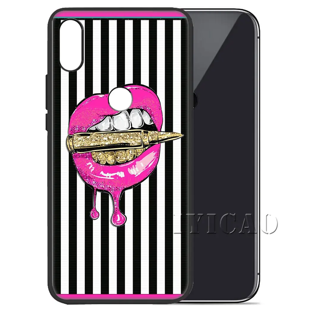 IYICAO сексуальная девушка Стикеры-губы Мягкий силиконовый чехол для Xiaomi Redmi Note 4X5 6 7